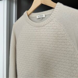 Kinross 100% cashmere sweater, cream-colored, size S